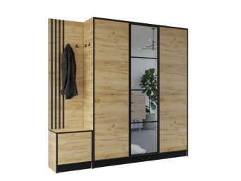 Garderoba Eden Plus 14 - Dąb Craft Złoty