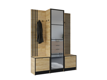 Garderoba Eden Plus 16 - Dąb Craft Złoty