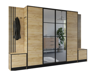 Garderoba Eden Plus 17 - Dąb Craft Złoty